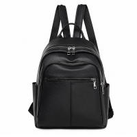 Mochila de viaje urbana sencilla de PU para mujer - details 0