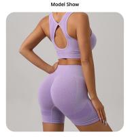 Shorts Deportivos Sin Costuras Para Mujer High Waist Push up Para Ciclismo Running Fitness Yoga Leggings De Gimnasio Ropa De Yoga - details 7