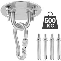 Gancho De Suspensión De Acero Inoxidable 304 Para Hamaca Y Gimnasio Anclaje Para Techo Kit De Colgaje Aéreo Herramienta De Metalworking - details 5