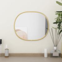 vidaXL Espejo de Pared Dorado Colgante Dormitorio Tocador Salón Decoración Color Dorado,  Negro,  Plateado y mas - details 0