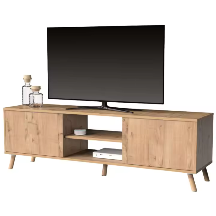 Mueble de TV Oslo Salón Comedor 2 Puertas 1 Estante Color Roble Gold 160 cm - 1