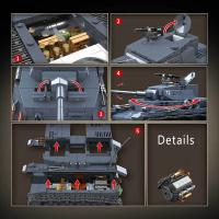 Bloques De Construcción Militar Sherman M4A3 Tanque Medio UK Churchill KV-1 Panzer IV T-34 Juguetes Educativos Para Niños Regalos Para Adultos - details 14
