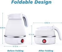 Foldable Electric Kettle,Mini Travel Kettle,Portable Coffee Kettle with Separable Power Cord for Outdoor Hiking Camping - details 0
