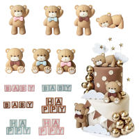 Topper De Pastel Oso Azul Para Fiesta De Cumpleaños Bebé Decoración De Fiesta Con Bolas De Oso Teddy Tema Oso Mini Para Niños - details 2