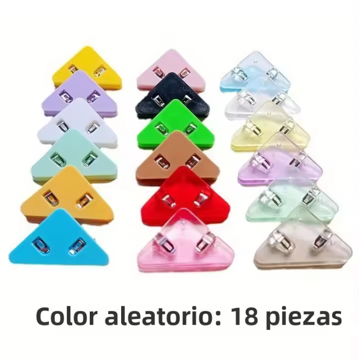 Clavos De Papel Triangulares Kawaii 18pcs Portador De Páginas Y Archivador Coreano Organizador De Escritorio Para Oficina Estilo Coreano - 1