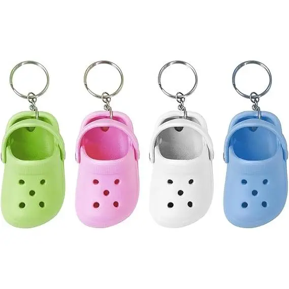 4 PCs mini lavero, Lindo Zapato encantes lavero Colgante, señoras mini zapatillas Pequeño Agujero Colgante accesorios, Bolsa Colgante accesorios para Llaves Bolsa DIY - 1