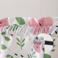 Cortinas De Cocina Pequeñas Con Serie De Flores 140*46CM (1 Pieza) 68*60CM (2 Piezas) 60*91CM (2 Piezas) Translúcidas Y De Poliéster 100% - details 4