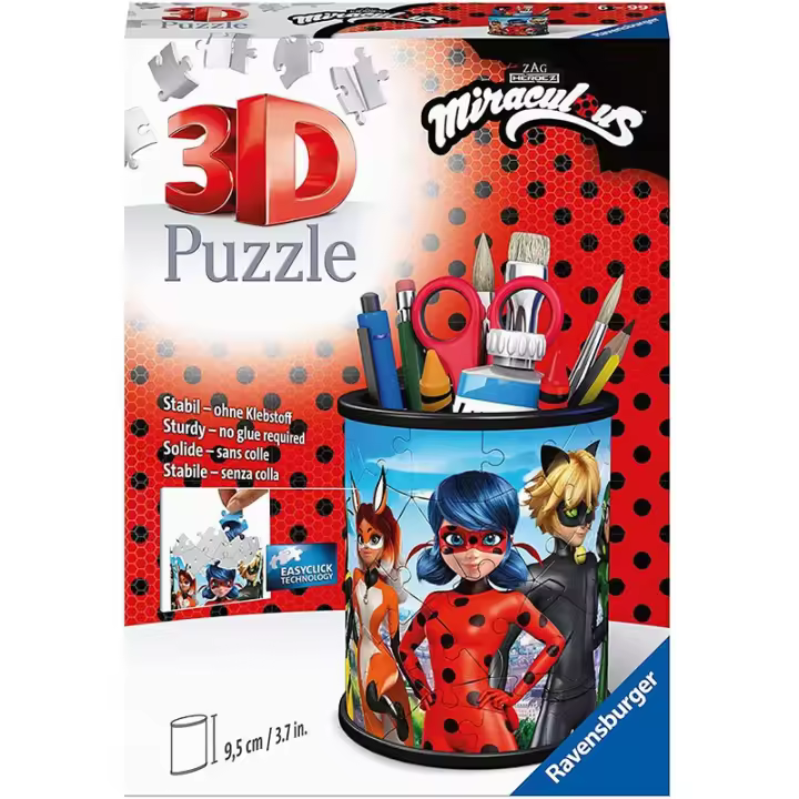 Puzzle 3D infantil 54 piezas de lapicero de Ladybug y sus amigos - 1