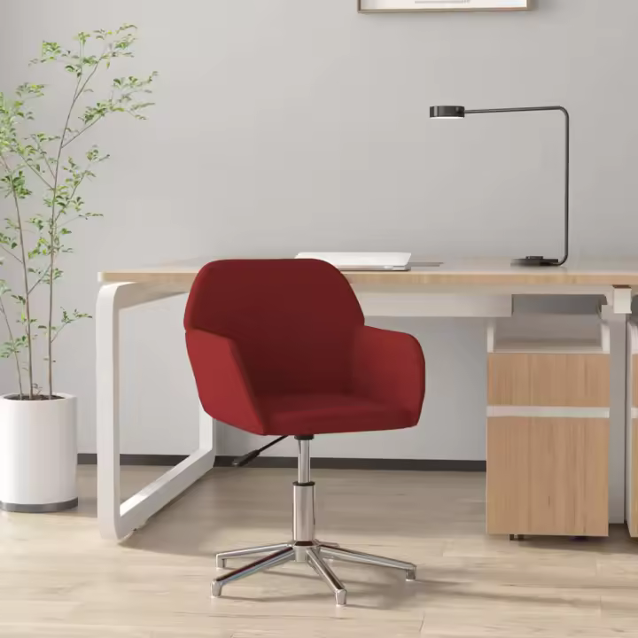 vidaXL Silla de oficina giratoria de tela en color Azul/Rojo vino tinto/Verde oscuro y más | cómodas modernas ergonómicas para comedor cocina salón hogar - 1