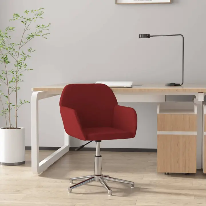 vidaXL Silla de oficina giratoria de tela en color Azul/Rojo vino tinto/Verde oscuro y más | cómodas modernas ergonómicas para comedor cocina salón hogar - 1