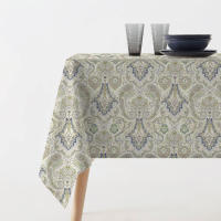 Manterol - Mantel antimanchas estampado ornamentos, con forma cuadrada o rectangular con tratamiento para las manchas. Repele el agua y es fácil de limpiar. Tejido de tela de calidad y duradero. - details 1