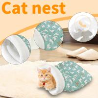 Bolsa De Dormir Para Mascotas De Invierno Cozy Con Tunnel Para Gatos Y Perros Algodón Transpirable Y Cómodo Juguete Para Perros Y Gatos - details 9