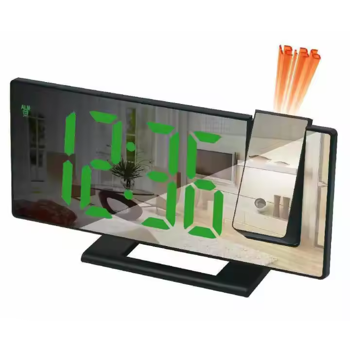 Reloj despertador LED ajustable, pantalla de hora y temperatura de 12/24 horas, alimentación por USB, adecuado para personas que duermen profundamente, para uso en el hogar y la oficina. - 1