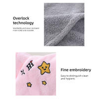 Toalla Cuadrada De Fleece Para Niños Coral Suave Y Gruesa Absorbente De Agua Con Dibujos Animados Colgante Para El Hogar - details 4