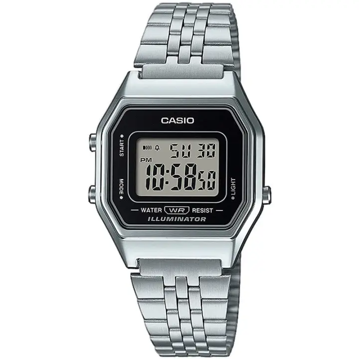 RELOJ CASIO LA680WEA-1EF PARA MUJER RETRO VINTAGE TAMAÑO MEDIANO Y ESFERA NEGRA - 1