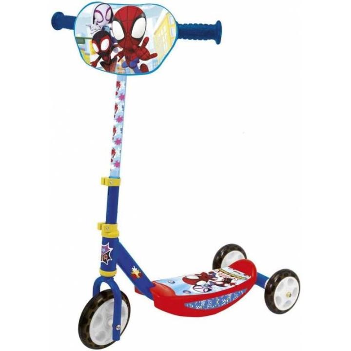 Patinete 3 Ruedas Spidey de Smoby - Manillar Ajustable - Resistente a Arañazos
