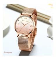Reloj De Cuarzo Para Mujer Hannah Martin Diseño Original Con Mariposa 3D En Oro Rosa Cuerda De Acero Inoxidable Resistente Al Agua Y Al Choque - details 24