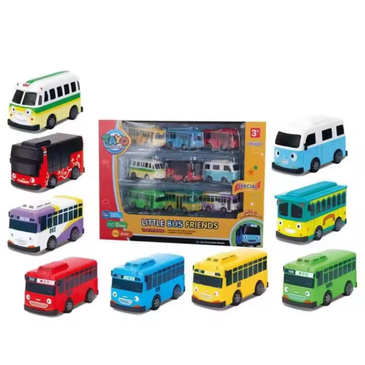 Juego De Juguetes Con Camión De Autobús Tayo Y Señales De Tráfico Para Niños Set Educativo De Seguridad Vial Regalo De Cumpleaños Para Niños Varones - 1