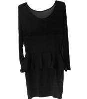 Vestidos Mujer Jiro Modas Negro M 40 Manga Larga - Volante en la Parte de Abajo - details 1