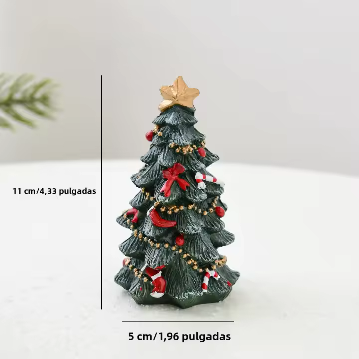 Adornos De Navidad En Resina Miniatura Para Decoración De Escritorio Árbol De Navidad Regalos Originales Y Modernos - 1