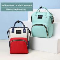 Nueva Bolsa De Hombro De Lona En Colores Para Mujer Bolsa De Bebé Para Viajes Bolsa De Agua Para Bebé Y Taza De Diaper Estilo Mochila - details 6