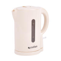 Cofan Hervidor de Agua Eléctrico con 1 Litro de Capacidad | Potencia: 1080 W | Color: Beige | Hervidor Compacto con Control Strix | Indicador de Nivel - details 0