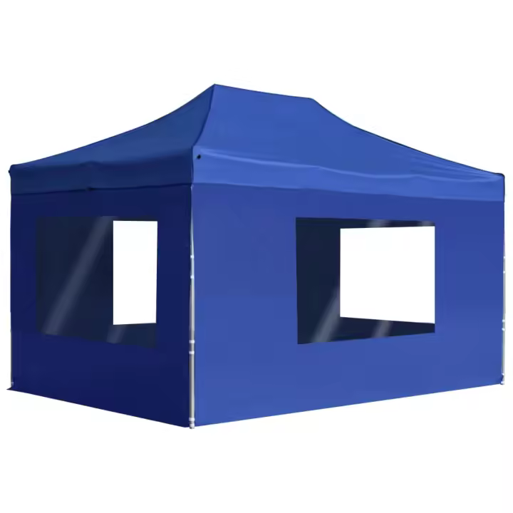 vidaXL Carpa plegable profesional con paredes aluminio azul 4,5x3 m - 1