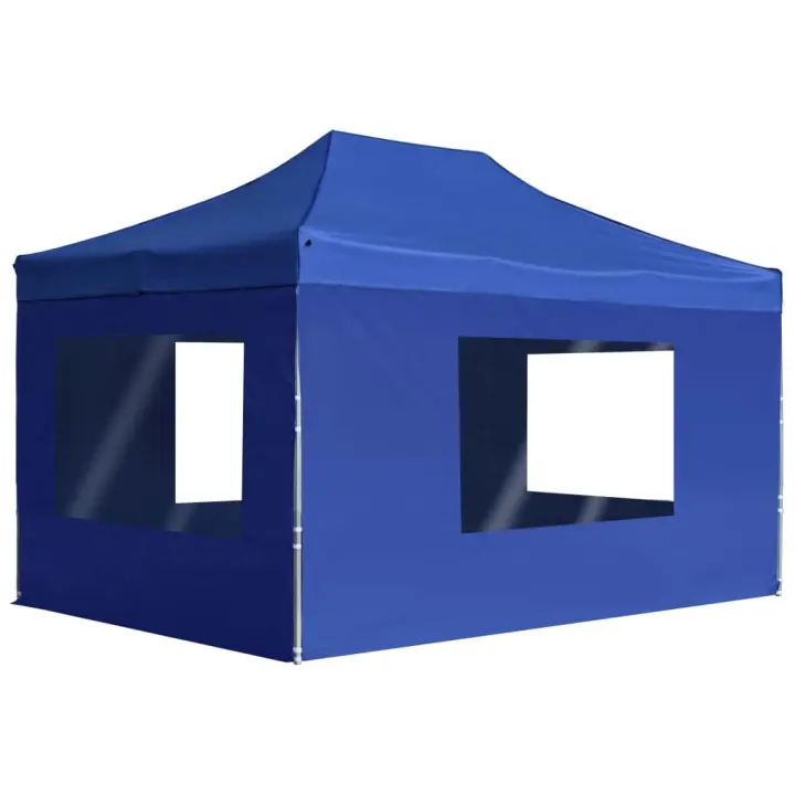 vidaXL Carpa plegable profesional con paredes aluminio azul 4,5x3 m - 1
