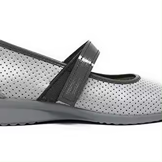 Zapatilla de Calle Mujer Vulca Bicha Rejilla Calada Suela Goma Gris Plata Cuña 2 Cm - 1