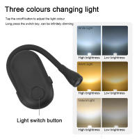 Luz De Lectura Mini Portátil Con Clip Luz Nocturna USB Recargable LED Ajustable Para Dormitorio Protección Ocular 360° Flip - details 3