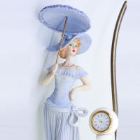 BVC P-11a. Lámpara de Mesa Señora con Sombrero y Sombrilla Elegante Diseño Y Reloj. - details 1