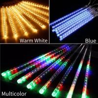 Luces De Cadena LED Para Decoración Navideña Al Aire Libre Impermeables Meteor Showers 8 Tubos 30cm/50cm Con Enchufe EU/US/AU/UK - details 27