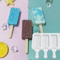 Molde De Helado De Silicona Con Palitos De Popsicle De Madera Para Verano 4 Celdas Estilo Variado Eco-amigable Y Stockado - details 2