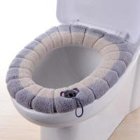Cubierta De Asiento De Inodoro Térmica Y Lavable Suave Para Baño Eco-amigable No Desechable Material De Acrílico - details 4