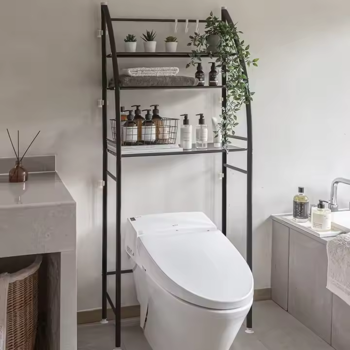 Estanteria Sobre Lavadora y para Baño Ahorra Espacio Organizador 166x65x25cm Estantería sobre Lavadora | Estante de Almacenamiento Impermeable | Estante Organizador Multiusos | Ahorra Espacio con 3 Baldas | Patas Ajustables en Altura - 1