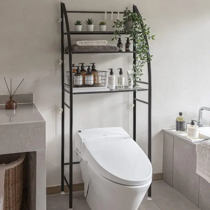 Estanteria Sobre Lavadora y para Baño Ahorra Espacio Organizador 166x65x25cm Estantería sobre Lavadora | Estante de Almacenamiento Impermeable | Estante Organizador Multiusos | Ahorra Espacio con 3 Baldas | Patas Ajustables en Altura - 1