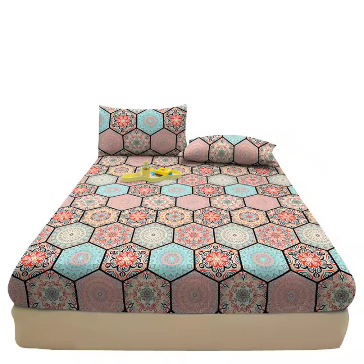 Juego De Sábanas Modernas Bohemio Mate 3 Piezas Cubierta De Cama Impresión Estilo Minimalista Poliéster 100% Quilted - 1