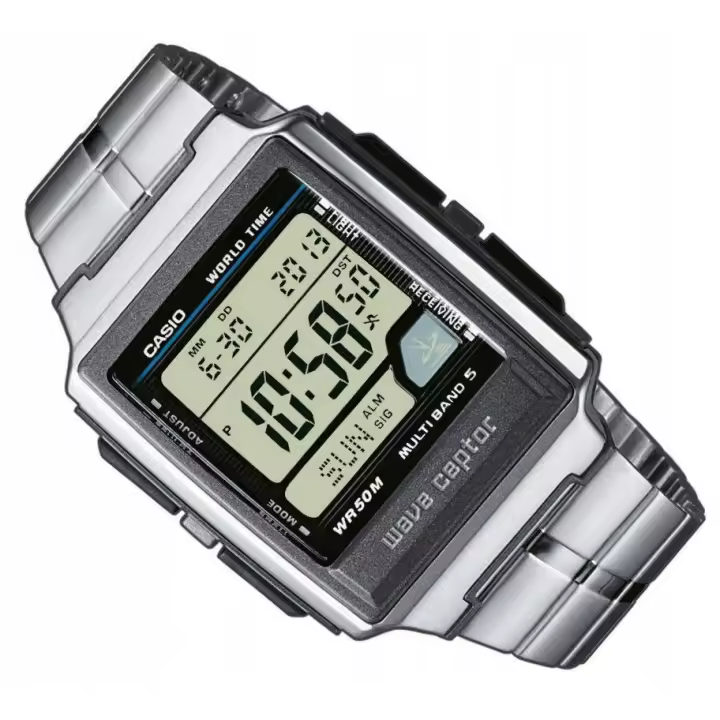Reloj radiocontrol WV-59RD-1AEF Casio Wave Receptor correa de acero - 1