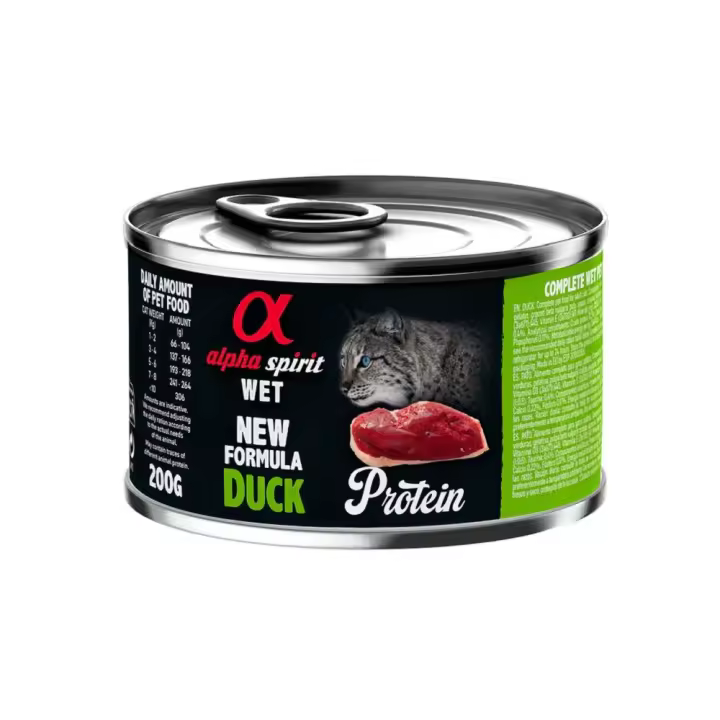 Alpha Spirit Húmedo Lata 200 Gr Protein Para Gatos Pato - 1