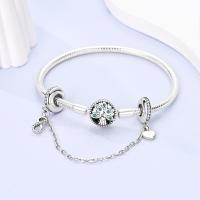 Cadena De Seguridad Platinada De Plata Con Bolas Para Pulsera Original Joyería Hecha a Medida Clip De Estopilla Charm Adecuado Para Joyería - details 61