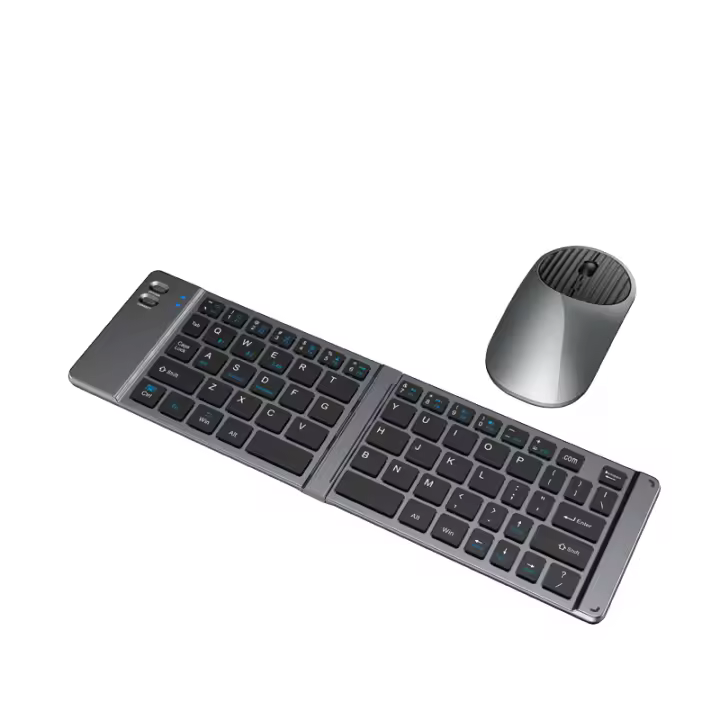 Teclado Bluetooth portátil Plegable, Teclado inalámbrico Plegable magnético Ultra Delgado para Android iOS - 1