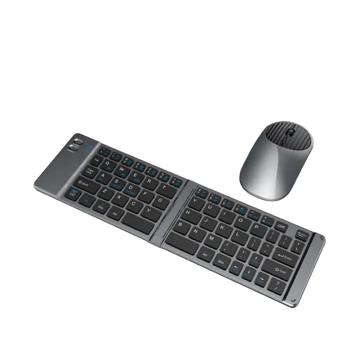 Teclado Bluetooth portátil Plegable, Teclado inalámbrico Plegable magnético Ultra Delgado para Android iOS - 1