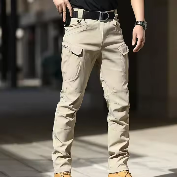 Pantalones Tácticos Para Hombre Exterior Multi Bolsillos Cargo Resistente Al Desgaste Impermeable Pantalones De Camuflaje Para Senderismo Primavera Otoño - 1