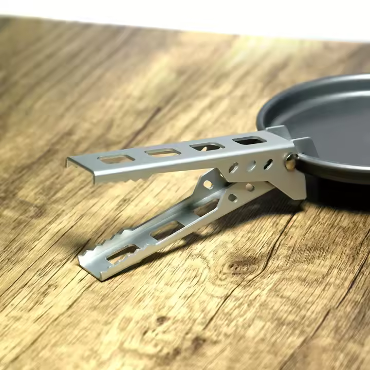 BOPORO Pinza para Ollas Anti-Quemaduras de Aleación de Aluminio - Perfecto para Camping, Barbacoa, Cocina y Picnic - 1