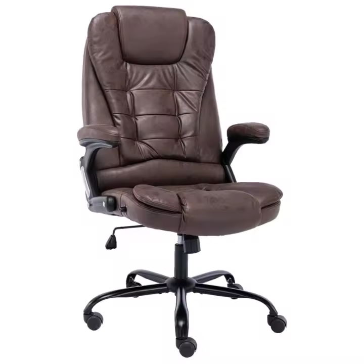 Silla de oficina de piel de ante sintética - 1