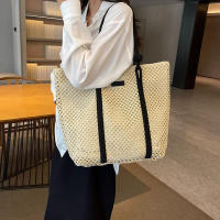 Bolso De Hombro Elegante Para Mujer En Paja Tejida Bolso De Playa De Verano Bolso De Compras Casual Con Manija Top Y Correa De Hombro Estilo Bohemio - details 5