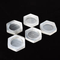 Bol De Piedra Hexagonal Natural Selenita Para Energía Curación Masaje Chakra Reiki Terapia Espiritual Adorno Mineral Blanco Tamaño 63mm Peso 45-55g - details 3