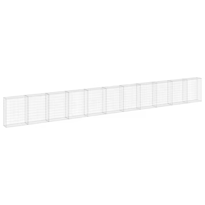 vidaXL Muro Gaviones con Cubiertas Acero Galvanizado Pared Cesta Multitamaño - 1