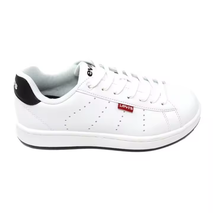 Zapatillas Levis Avenue blanco y negro tenis Levis trending con cordones - 1