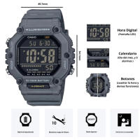 Reloj deportivo hombre Casio  AE-1600H-8b  54,1 × 49,7 × 15,9 mm 10 años batería 100m WR 5 alarmas - details 2
